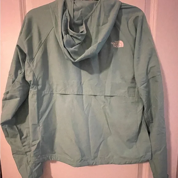 North Face Womens Flyweight Hoodie Jacket Windbreaker Wasabi Size S - Picture 5 of 10